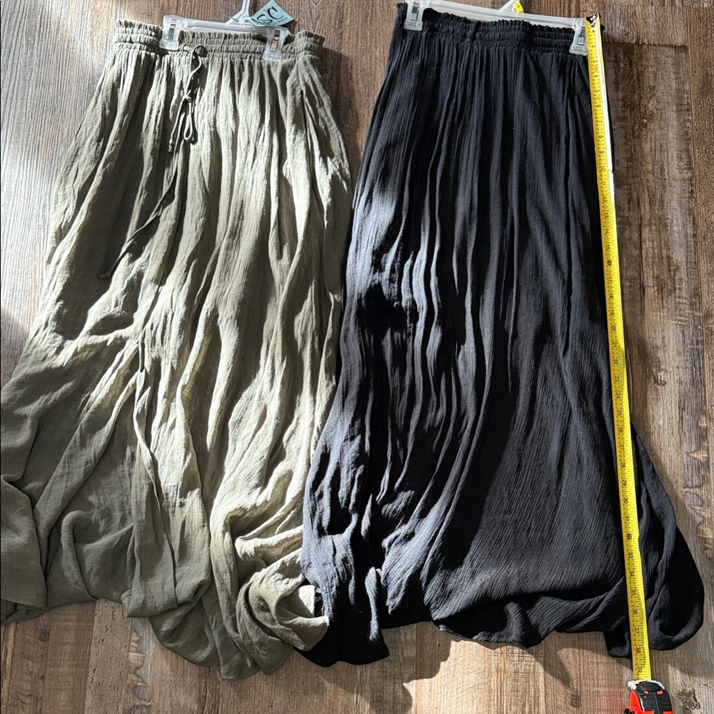 Sweet Love Olive and Black Maxi Skirt Duo